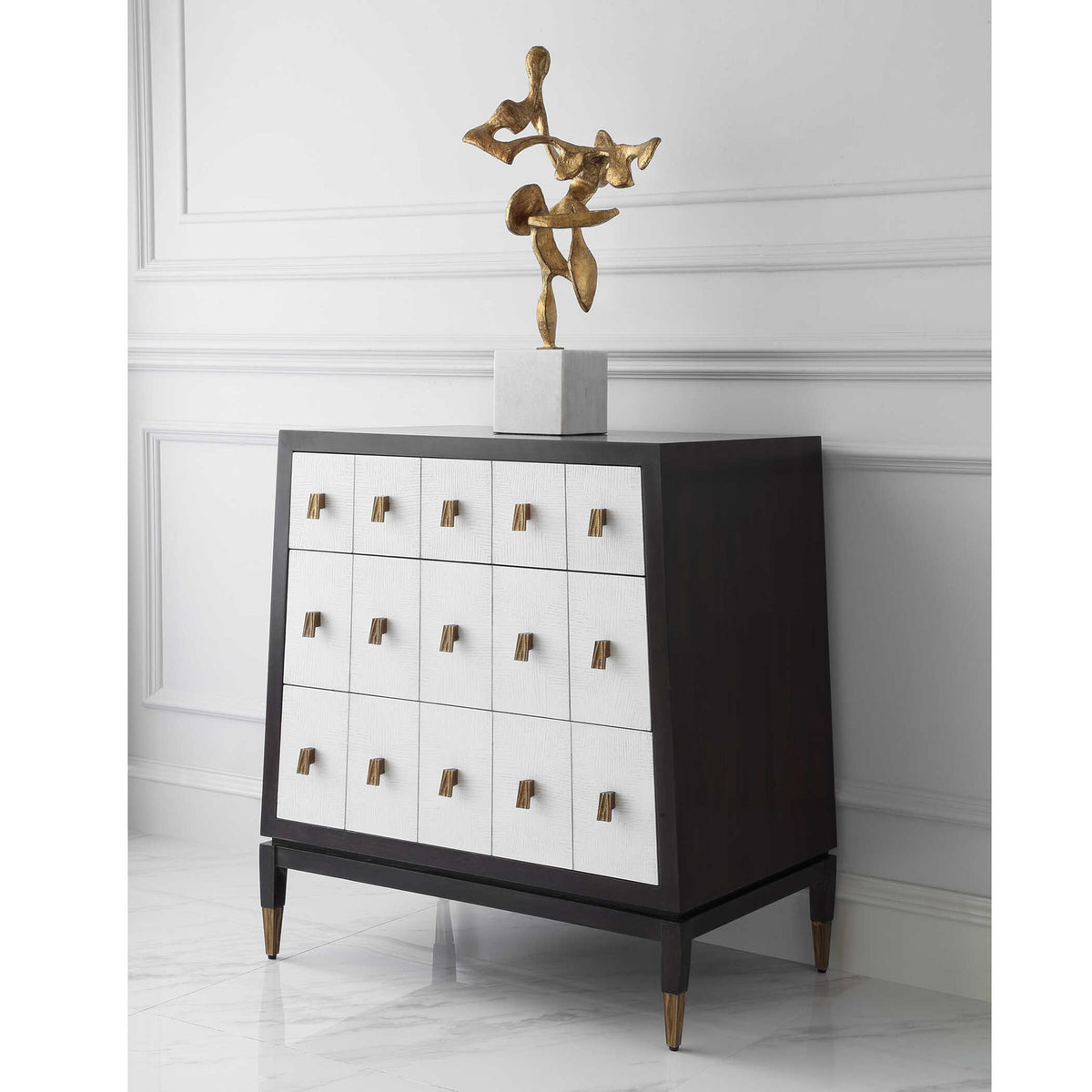 Pyramid - Chest - Walnut/White