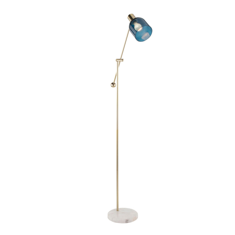 Lumi Source Marcel contemporary glam floor lamp with sleek design and metallic finish, standing tall with a modern aesthetic.