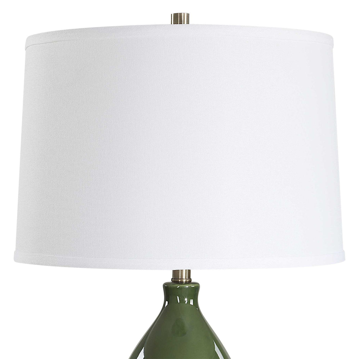 Ceramic Table Lamp - Dark Green