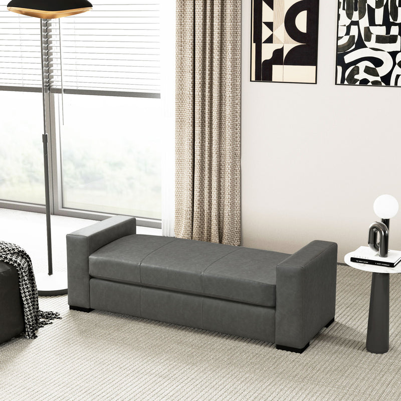 Ottoman With Unique Armrest Design For Living Spaces - R&R Furniture Gallery (Fountain Valley, CA)