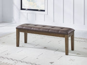 Urbinforte - Large Upholstered Dining Room Bench - Light Brown - R&R Furniture Gallery (Fountain Valley, CA)