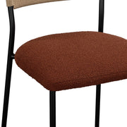 Pair of Celine boucle dining chairs by TOV Furniture, featuring plush upholstery and modern design for stylish dining spaces.