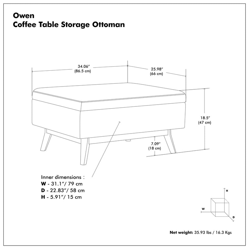 Owen - Upholstered Rectangular Storage Ottoman - R&R Furniture Gallery (Fountain Valley, CA)