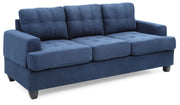 Glory Furniture Sandridge stationary sofa with plush cushions and fabric upholstery, shown in a modern living room setting.