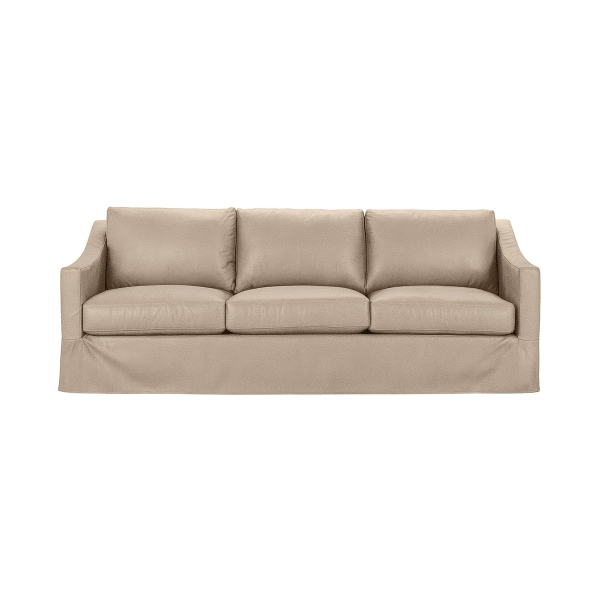 Classic Home Kipton upholstered stationary sofa with plush fabric and cushioned backrest in a modern living room setting.