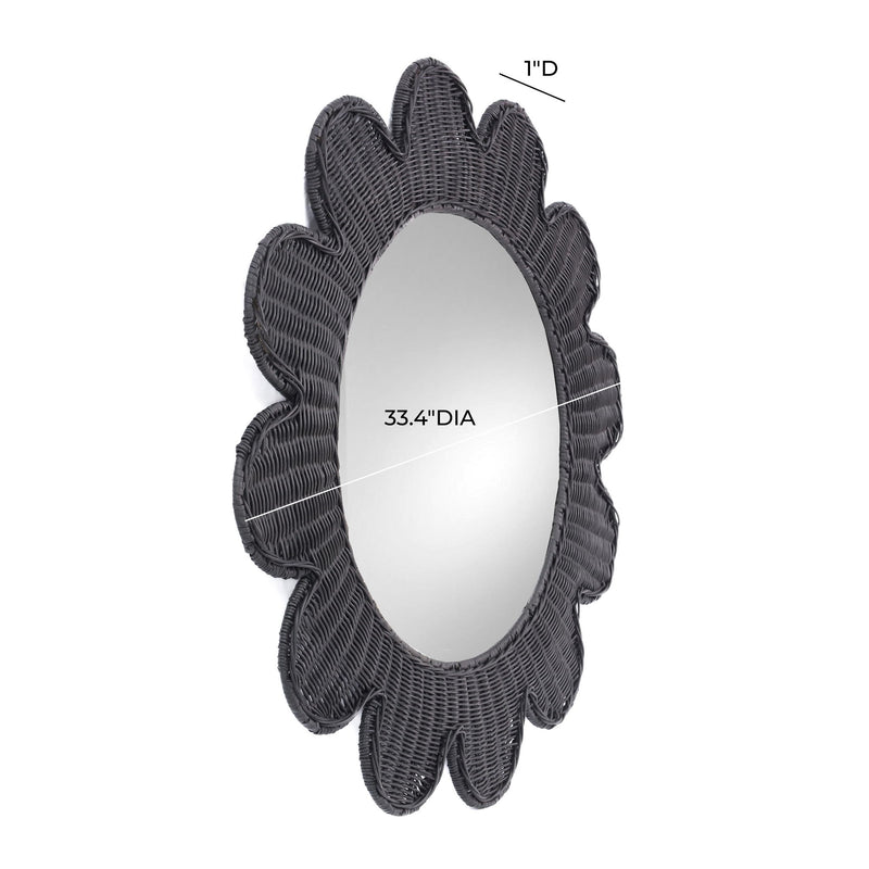 Coralie - Rattan Round Mirror - R&R Furniture Gallery (Fountain Valley, CA)
