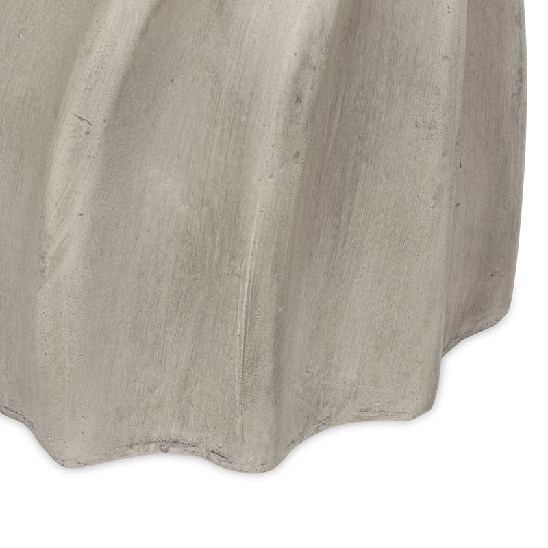 Modern Gray Canis Side Table by Noble House, outdoor use, featuring a sleek design with a sturdy surface and minimalist style.