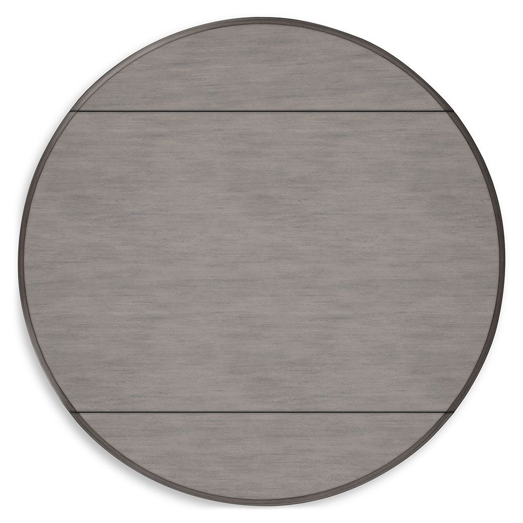 Shullden - Round Drm Drop Leaf Table - Gray - R&R Furniture Gallery (Fountain Valley, CA)