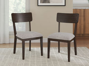 Mallenette - Dining Upholstered Side Chair (Set of 2) - Merlot - R&R Furniture Gallery (Fountain Valley, CA)