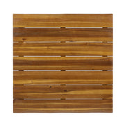 Outdoor Coffee Table With Slat Top And Metal Legs - Teak - R&R Furniture Gallery (Fountain Valley, CA)