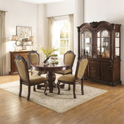 Chateau De Ville - Side Chair (Set of 2) - Fabric & Espresso - R&R Furniture Gallery (Fountain Valley, CA)