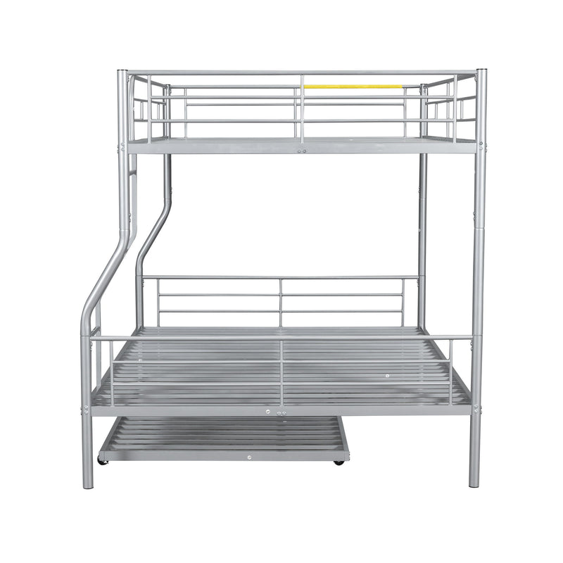Steel construction bunk bed by DreamHaus with sturdy frame and safety rails, designed for space-saving sleeping arrangements.
