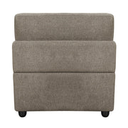 Rylie - Modular Armless Chair With Pillow - Brown Linen - R&R Furniture Gallery (Fountain Valley, CA)