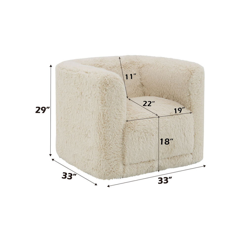 Upendo - Chair With Swivel - Beige Linen - R&R Furniture Gallery (Fountain Valley, CA)