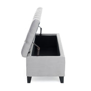 Glouster - Storage Ottoman - Light Gray - R&R Furniture Gallery (Fountain Valley, CA)