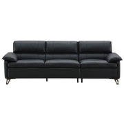 Eilene - Sofa - Black Top Grain Leather - R&R Furniture Gallery (Fountain Valley, CA)