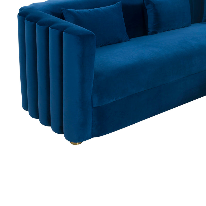 Callie - Velvet Sectional - RAF - R&R Furniture Gallery (Fountain Valley, CA)