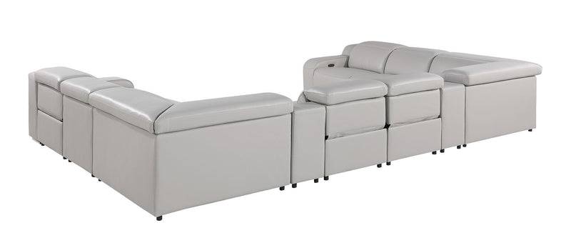 1116 - 10-Piece U-Shaped Sectional Sofa In With 4 Power Recliners & Power Headrests
