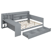 Daybed With 3 Drawers USB Ports And Desk - R&R Furniture Gallery (Fountain Valley, CA)