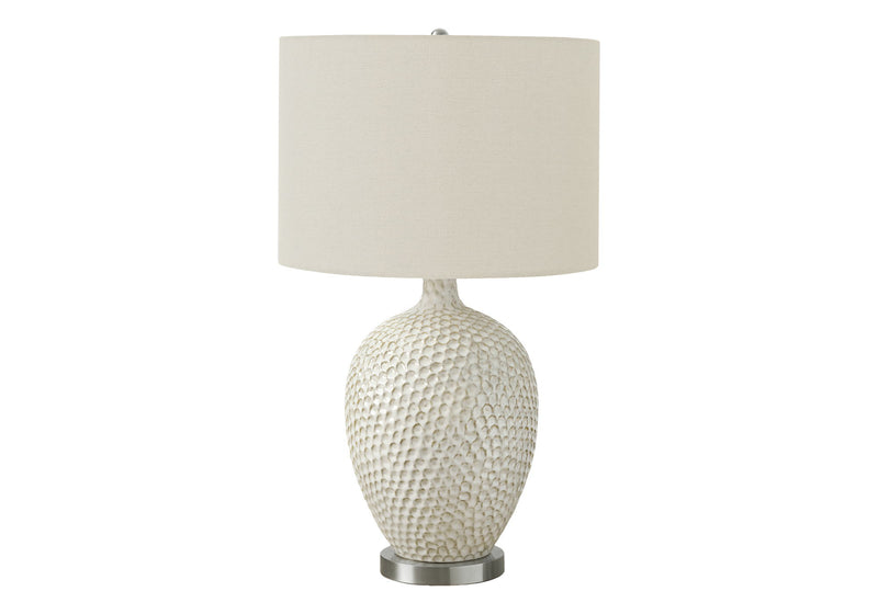 Lighting, Table Lamp, Ceramic, Contemporary - Cream - R&R Furniture Gallery (Fountain Valley, CA)