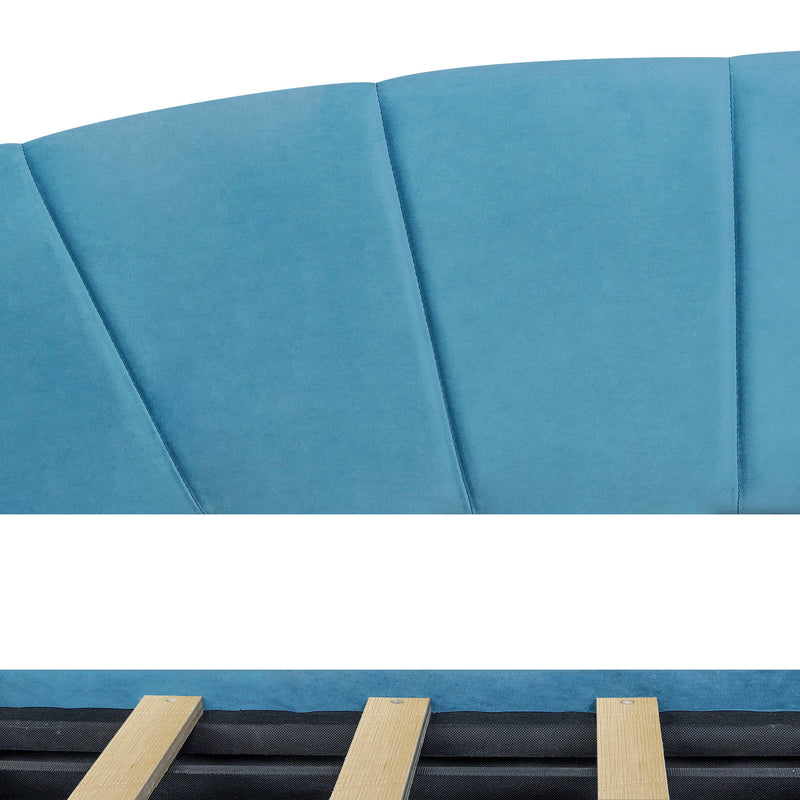 Upholstered Daybed With Two Drawers And Wood Slat - R&R Furniture Gallery (Fountain Valley, CA)