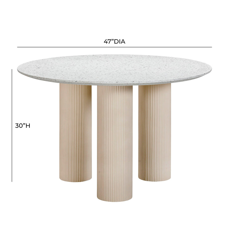 Parcino - Concrete Indoor / Outdoor Dining Table - Terrazzo - R&R Furniture Gallery (Fountain Valley, CA)