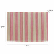 Set of four TOV Furniture Jora bamboo placemats with natural woven texture, ideal for dining table decor.