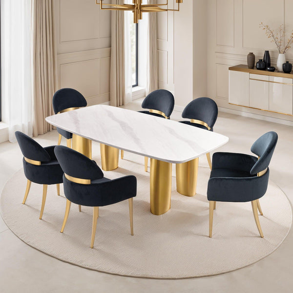 Northall - 7 Pc. Dining Table Set, Black Chair