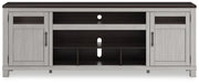 Darborn - XL TV Stand W/Fireplace Option - Gray / Brown - R&R Furniture Gallery (Fountain Valley, CA)