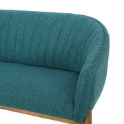 Mid Century Modern Loveseat With Channel Stitched Backrest - R&R Furniture Gallery (Fountain Valley, CA)