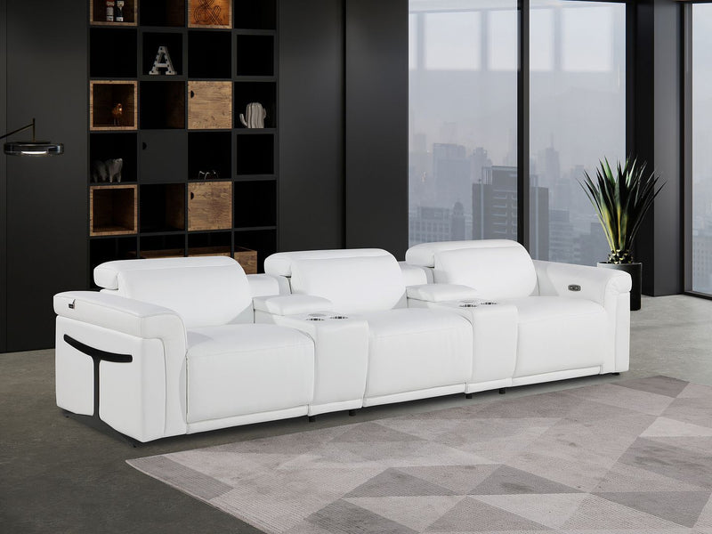 1126 - 5-Piece Modular Power Reclining Sofa In With 3 Power Recliners & Power Headrests - R&R Furniture Gallery (Fountain Valley, CA)