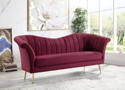 Callista - Sofa - Red Velvet - R&R Furniture Gallery (Fountain Valley, CA)