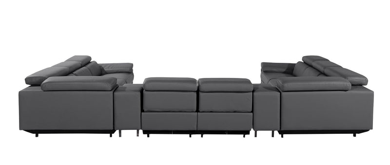 1246 - 10-Piece U-Shaped Modular Power Reclining Sectional With 4 Power Recliners And Power Headrests