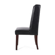 Noble House tufted dining chair with high back design, upholstered in elegant fabric, part of a stylish chair set.