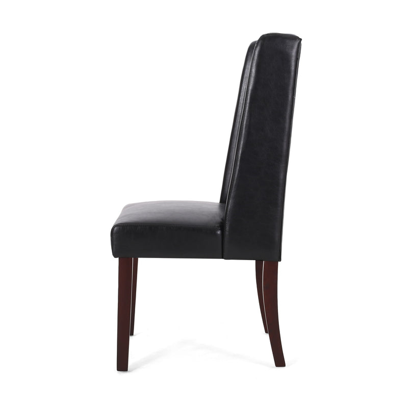 Noble House tufted dining chair with high back design, upholstered in elegant fabric, part of a stylish chair set.