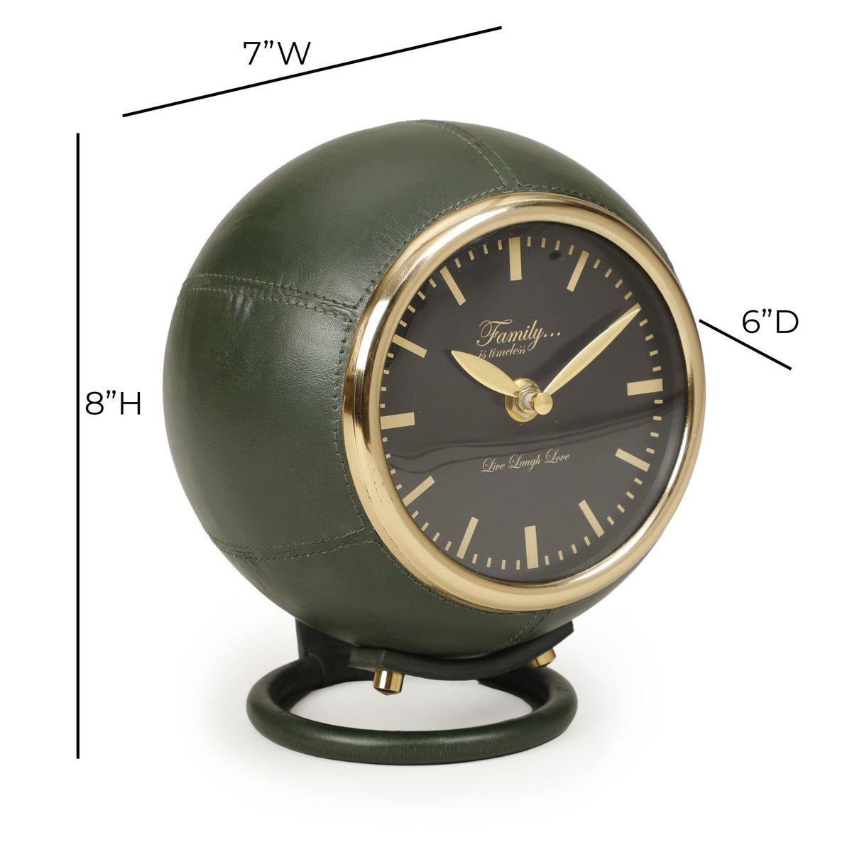 Draper - Designer Standing Accent Clock - Dark Green