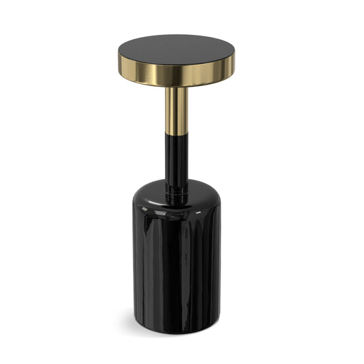 Frannie - Side Table - Gold / Black - R&R Furniture Gallery (Fountain Valley, CA)