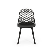 Set of two Noble House Lily Chairs with modern design, featuring cushioned seats and wooden legs for stylish dining or office decor.