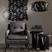 Pair of Uttermost Nadette nesting tables with sleek wooden tops and metal frames, arranged neatly together.