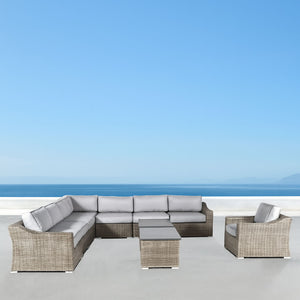 Outdoor Seating Group For 7 With Cushions - Gray Mix