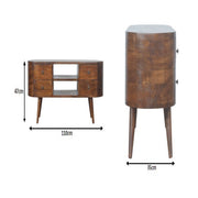 Solid Wood Rounded Entertainment Unit - R&R Furniture Gallery (Fountain Valley, CA)