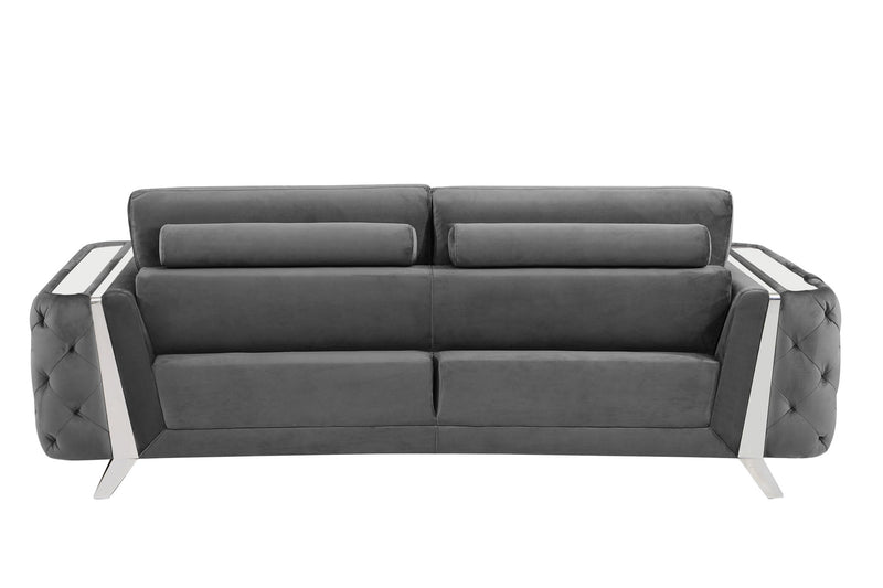 1051 - Contemporary Velvet Sofa - R&R Furniture Gallery (Fountain Valley, CA)