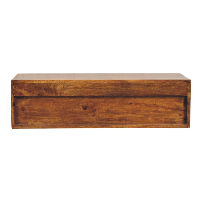 Lunar - 2 Drawer Wall Mounted Media Unit - Brown - R&R Furniture Gallery (Fountain Valley, CA)