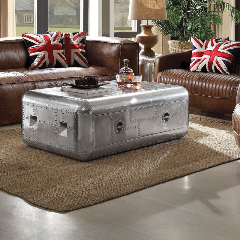 Brancaster - 19" Coffee Table - Aluminum - R&R Furniture Gallery (Fountain Valley, CA)