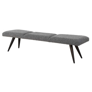 Bowtie - Charcoal Fabric Bench