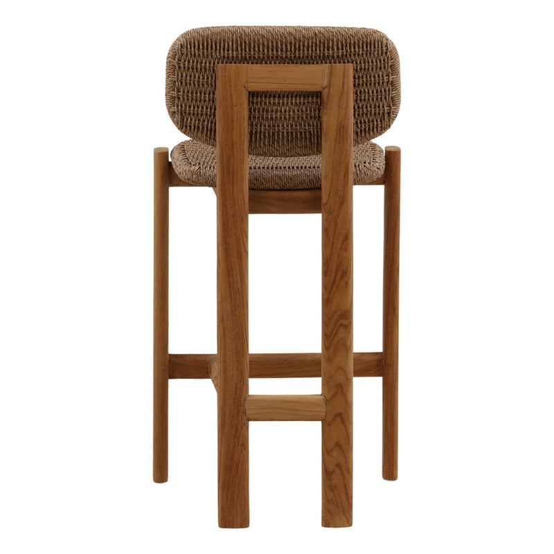 Alva - Outdoor Counter Stool - Light Brown And Natural