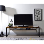 Jurgen - TV Stand - Oak & Black Metal - R&R Furniture Gallery (Fountain Valley, CA)
