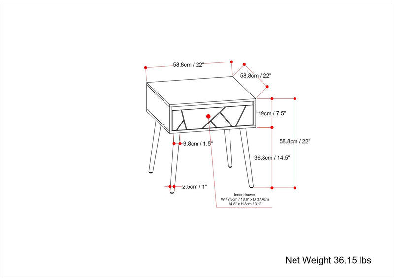 Jager - Side Table - Natural - R&R Furniture Gallery (Fountain Valley, CA)