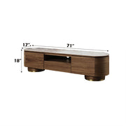 Willene - TV Stand With Ceramic Top - Ceramic Top & Walnut - R&R Furniture Gallery (Fountain Valley, CA)