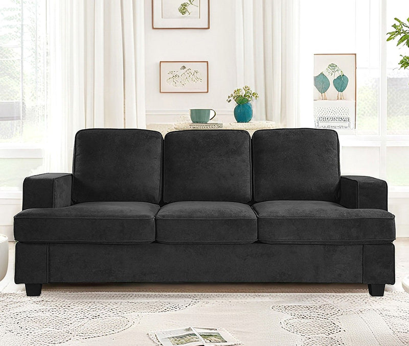 Modern Sofa, Comfortable 3 Seater Couch With Deep Seating, Loose Back Cushions, Wide Arms - R&R Furniture Gallery (Fountain Valley, CA)